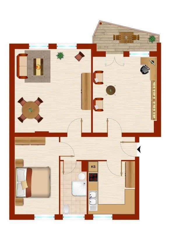 Pronájem bytu 3+1 65 m², Oldenburger Str. 24, Düsseldorf, Severní Porýní-Vestfálsko Pronájem bytu 3+1 65 m², Oldenburger Str. 24, Düsseldorf, Severní Porýní-Vestfálsko