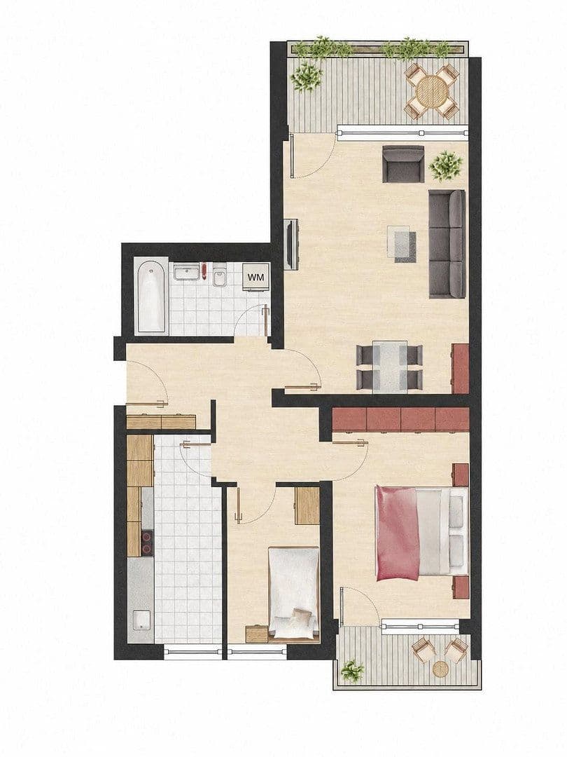 Prodej bytu 2+kk 71 m², Maximilianstraße 12, Germering, Bavorsko Prodej bytu 2+kk 71 m², Maximilianstraße 12, Germering, Bavorsko