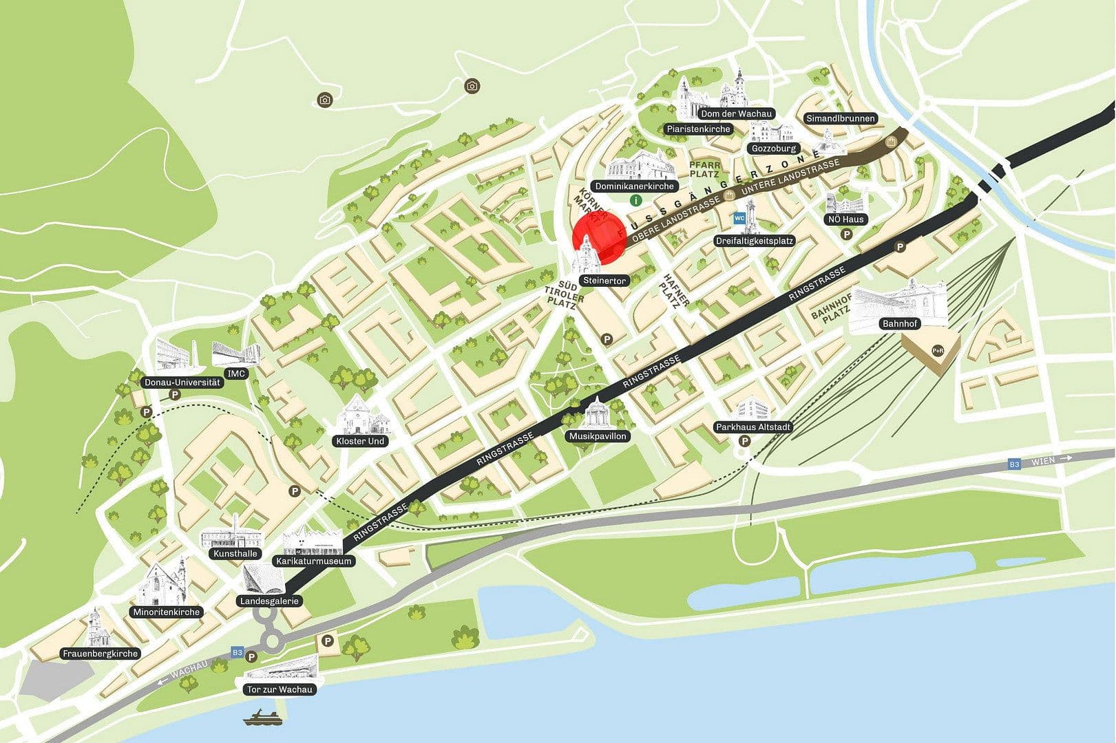 Pronájem nebytového prostoru 41 m², Schmidgasse 7, Krems, Dolní Rakousko Pronájem nebytového prostoru 41 m², Schmidgasse 7, Krems, Dolní Rakousko