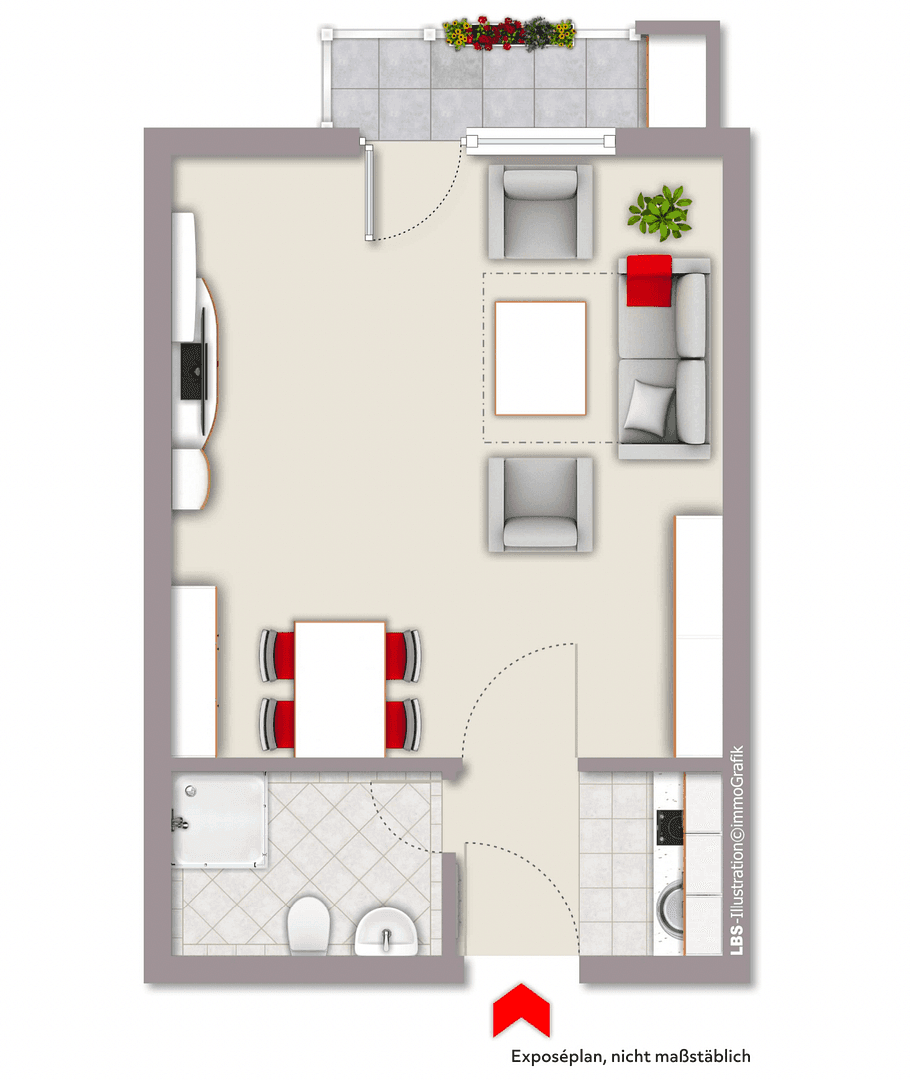 Pronájem bytu 1+kk 30 m², Haßlinghauser Straße 71, Gevelsberg, Severní Porýní-Vestfálsko Pronájem bytu 1+kk 30 m², Haßlinghauser Straße 71, Gevelsberg, Severní Porýní-Vestfálsko