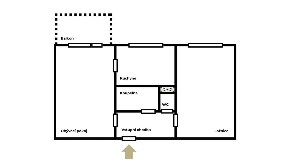 Pronájem bytu 2+1 54 m², Provazníkova, Brno, Jihomoravský kraj Pronájem bytu 2+1 54 m², Provazníkova, Brno, Jihomoravský kraj