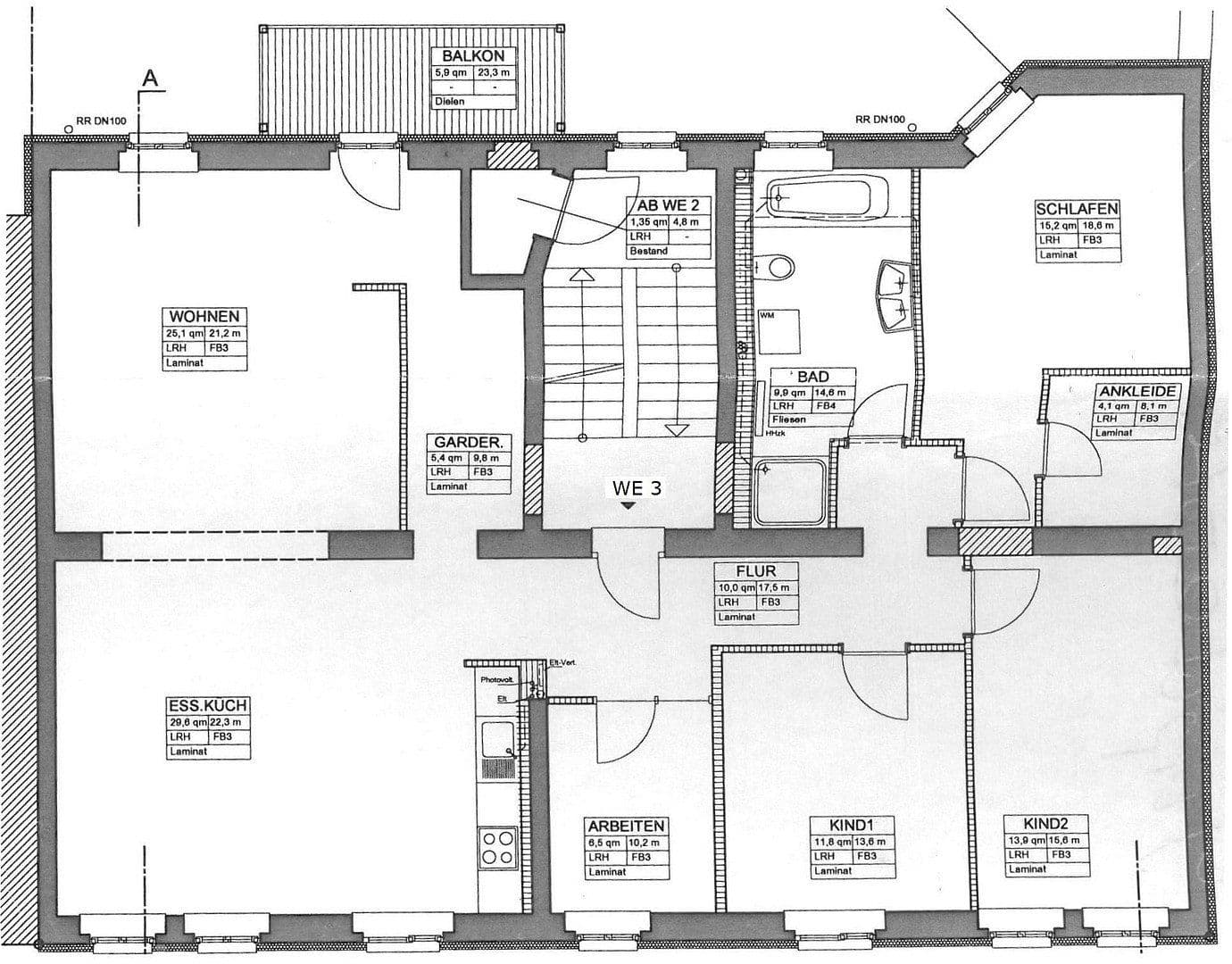 Pronájem bytu 4+kk 134 m², Jupiterstraße 22, Halle (Saale), Sasko-Anhaltsko Pronájem bytu 4+kk 134 m², Jupiterstraße 22, Halle (Saale), Sasko-Anhaltsko