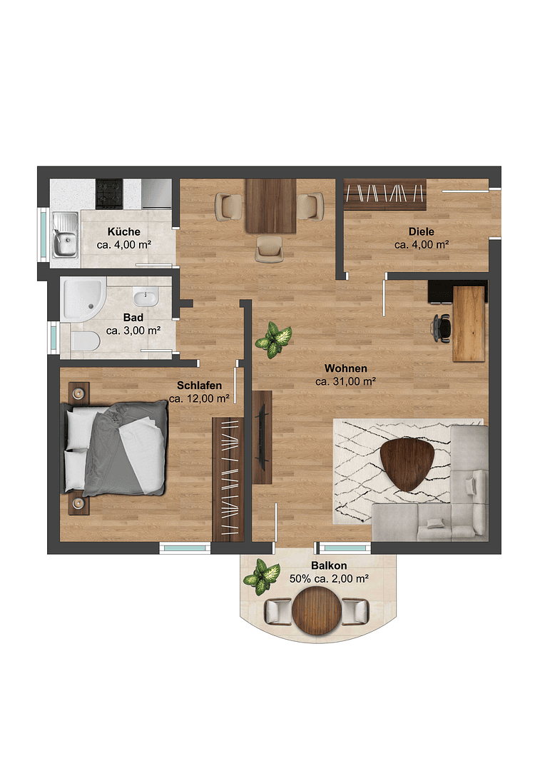 Prodej bytu 2+1 57 m², Gutsparkstraße 6/8, Leipzig, Sasko Prodej bytu 2+1 57 m², Gutsparkstraße 6/8, Leipzig, Sasko
