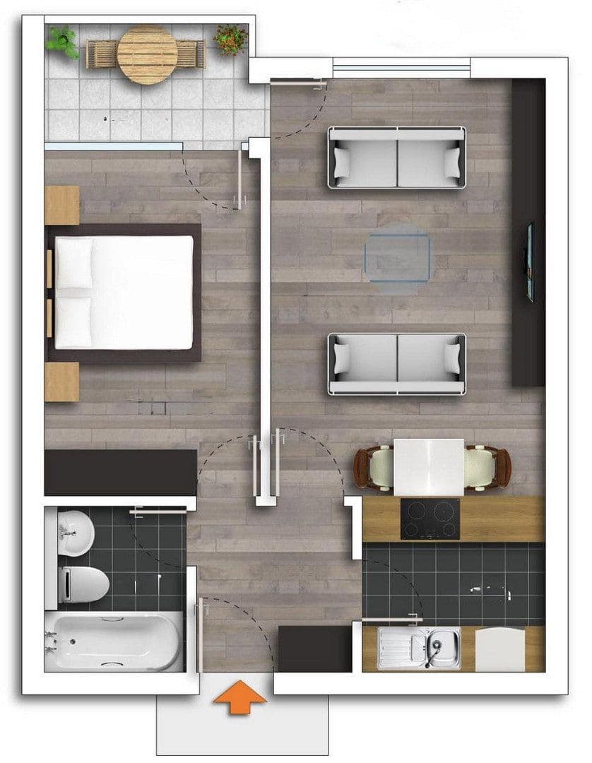 Pronájem bytu 2+1 49 m², Bayreuther Straße 10, Chemnitz, Sasko Pronájem bytu 2+1 49 m², Bayreuther Straße 10, Chemnitz, Sasko