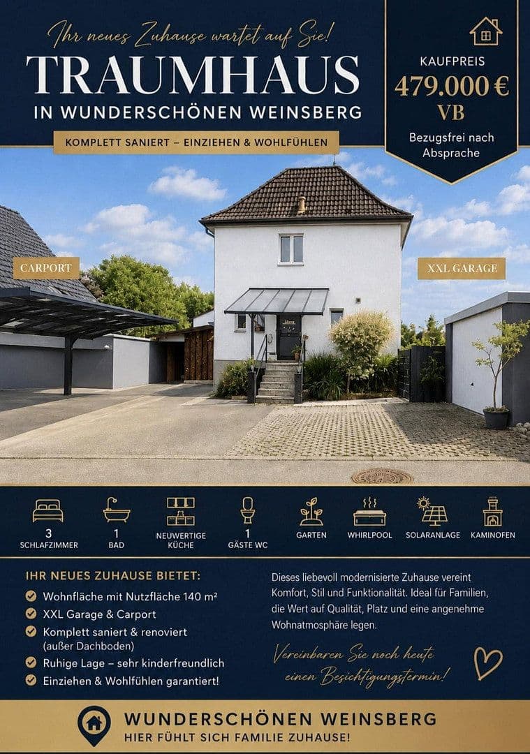 Prodej domu 100 m², pozemek 349 m², Weinsberg, Bádensko-Württembersko Prodej domu 100 m², pozemek 349 m², Weinsberg, Bádensko-Württembersko