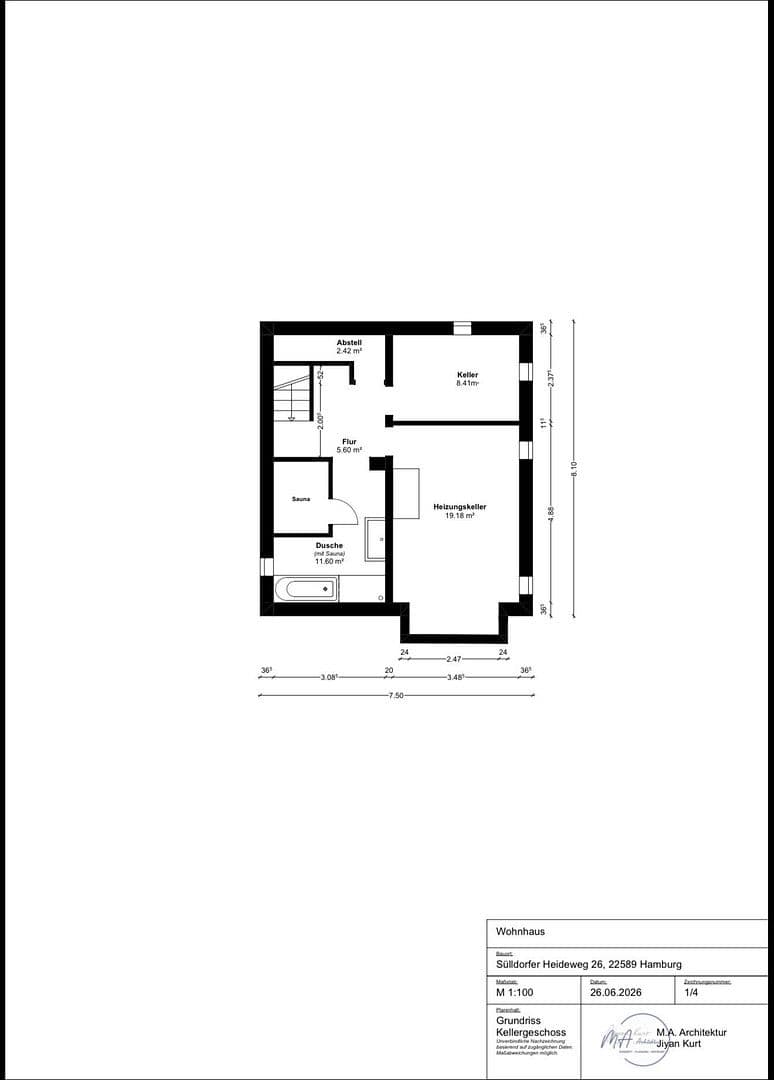 Prodej domu 120 m², pozemek 512 m², Sülldorfer Heideweg 26, Hamburg, Hamburg Prodej domu 120 m², pozemek 512 m², Sülldorfer Heideweg 26, Hamburg, Hamburg