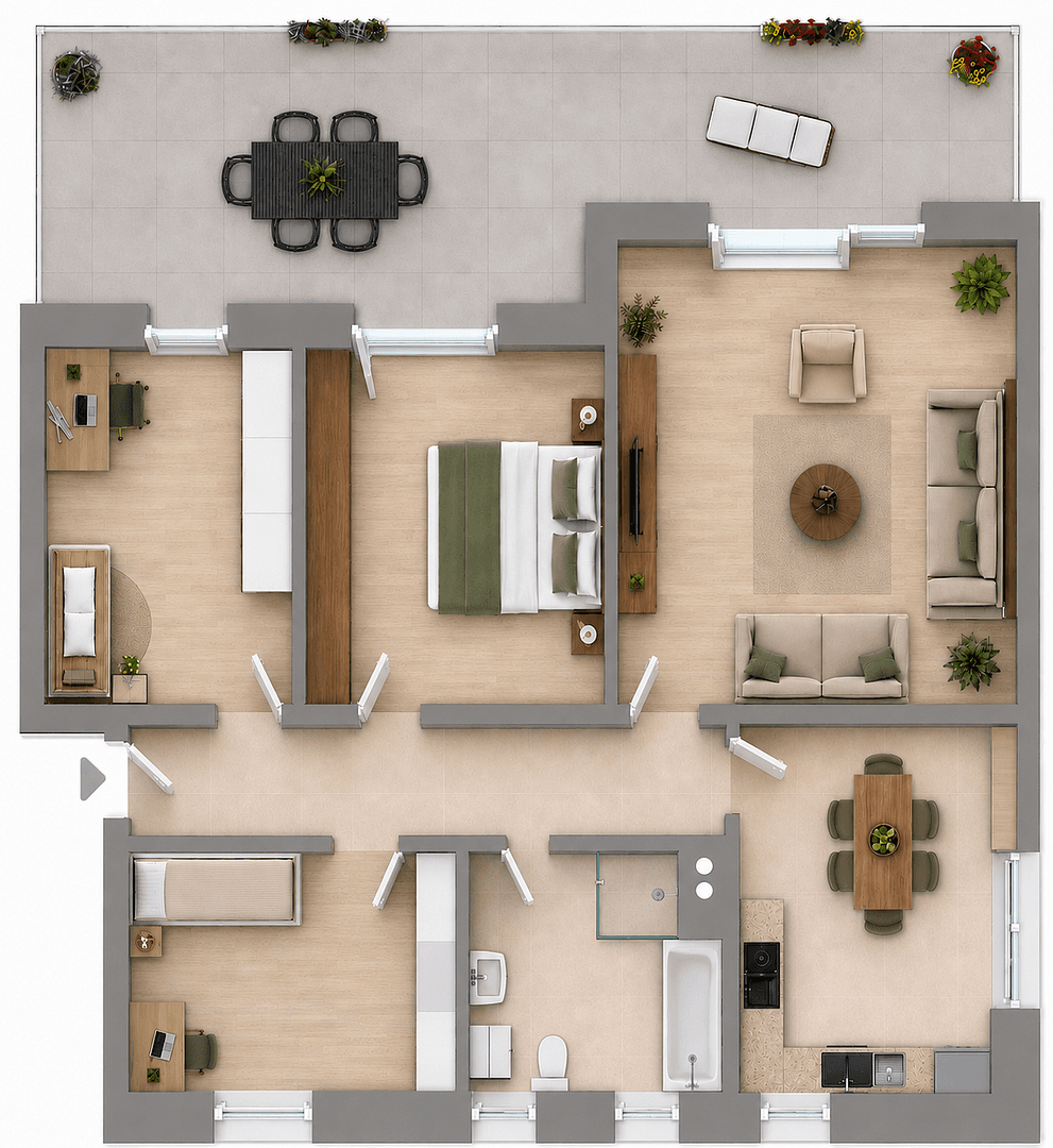 Pronájem bytu 4+1 106 m², Westermannstraße 9 1/2, Memmingen, Bavorsko Pronájem bytu 4+1 106 m², Westermannstraße 9 1/2, Memmingen, Bavorsko