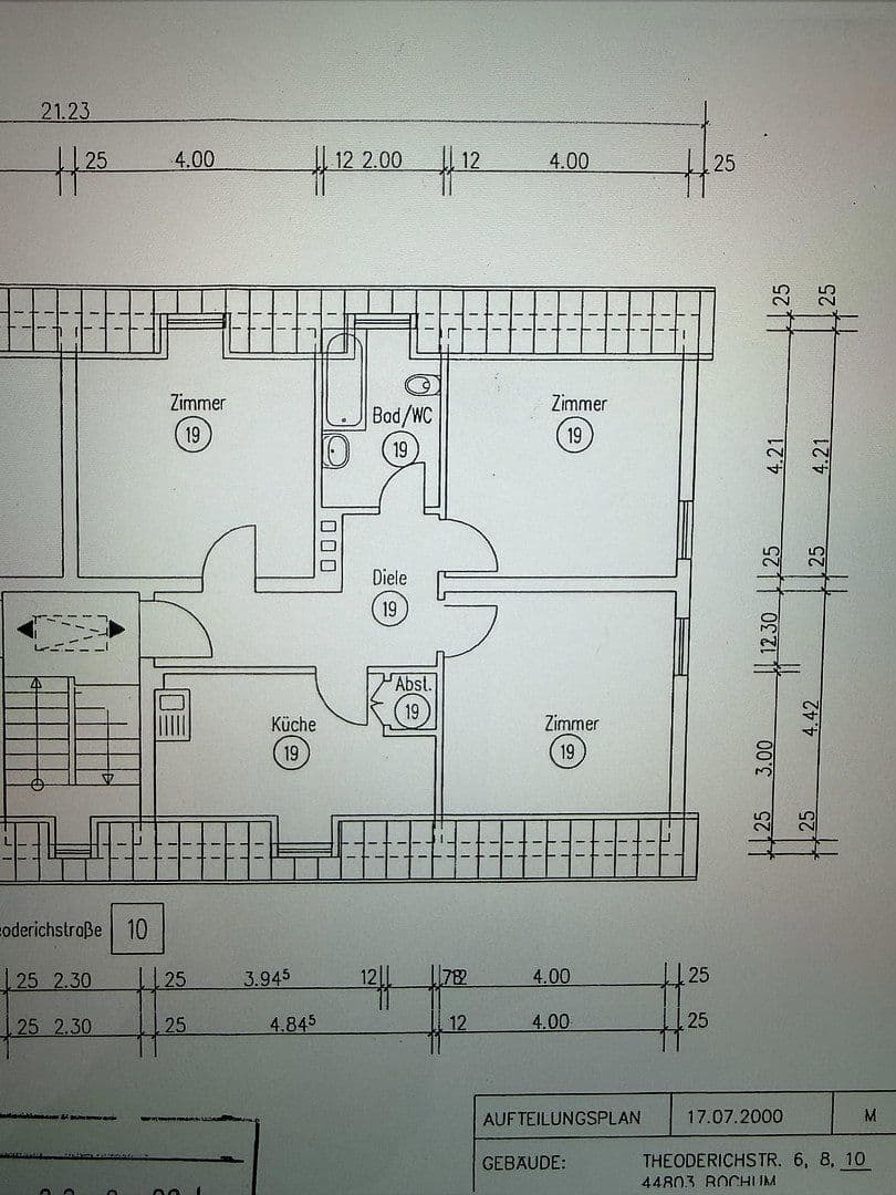 Pronájem bytu 3+1 68 m², Theoderichstraße 10, Bochum, Severní Porýní-Vestfálsko Pronájem bytu 3+1 68 m², Theoderichstraße 10, Bochum, Severní Porýní-Vestfálsko