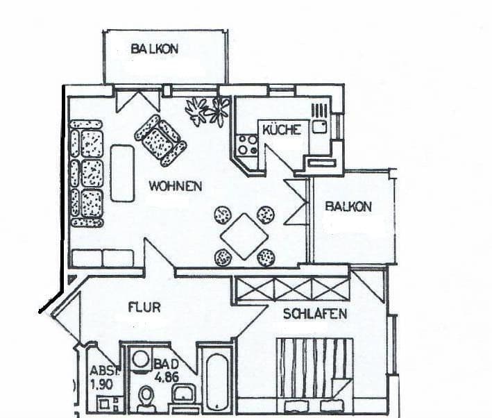 Pronájem bytu 2+1 66 m², Werneuchen, Braniborsko Pronájem bytu 2+1 66 m², Werneuchen, Braniborsko
