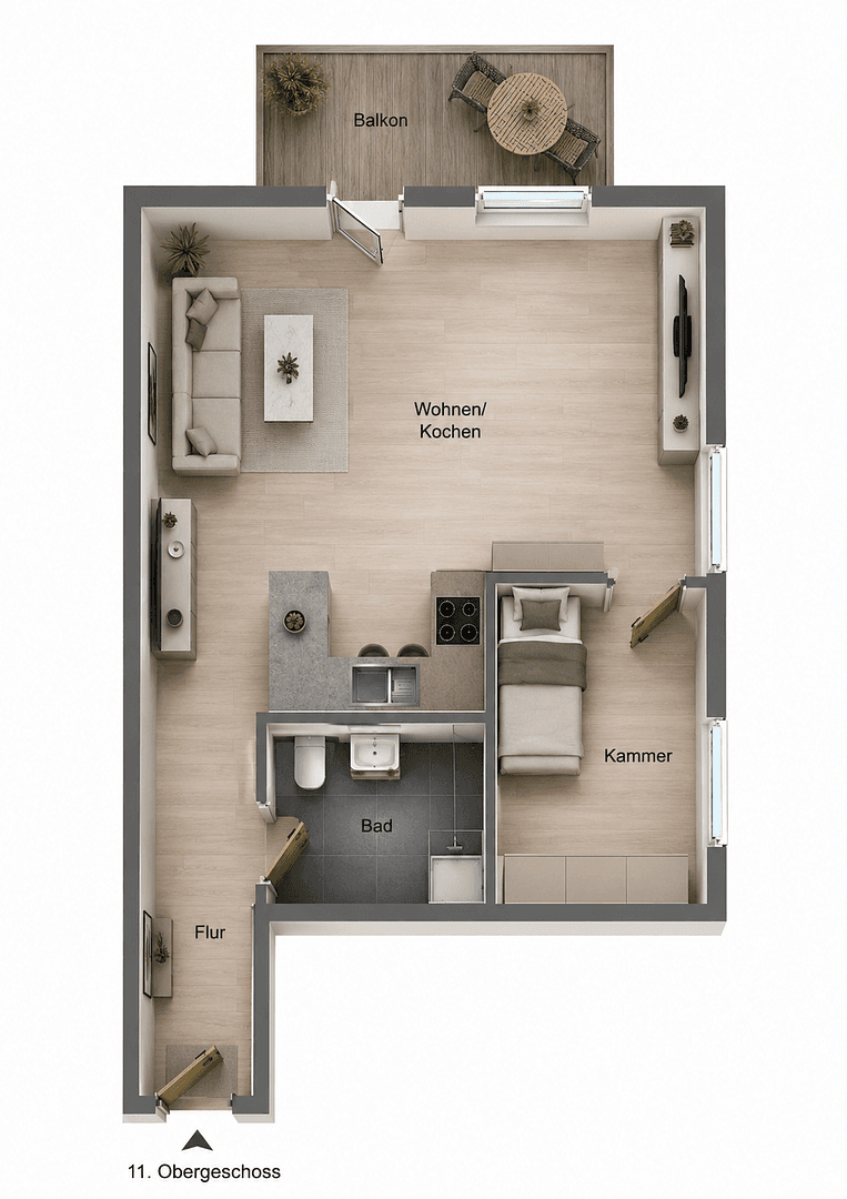 Prodej bytu 2+1 49 m², Brunnthal, Bavorsko Prodej bytu 2+1 49 m², Brunnthal, Bavorsko