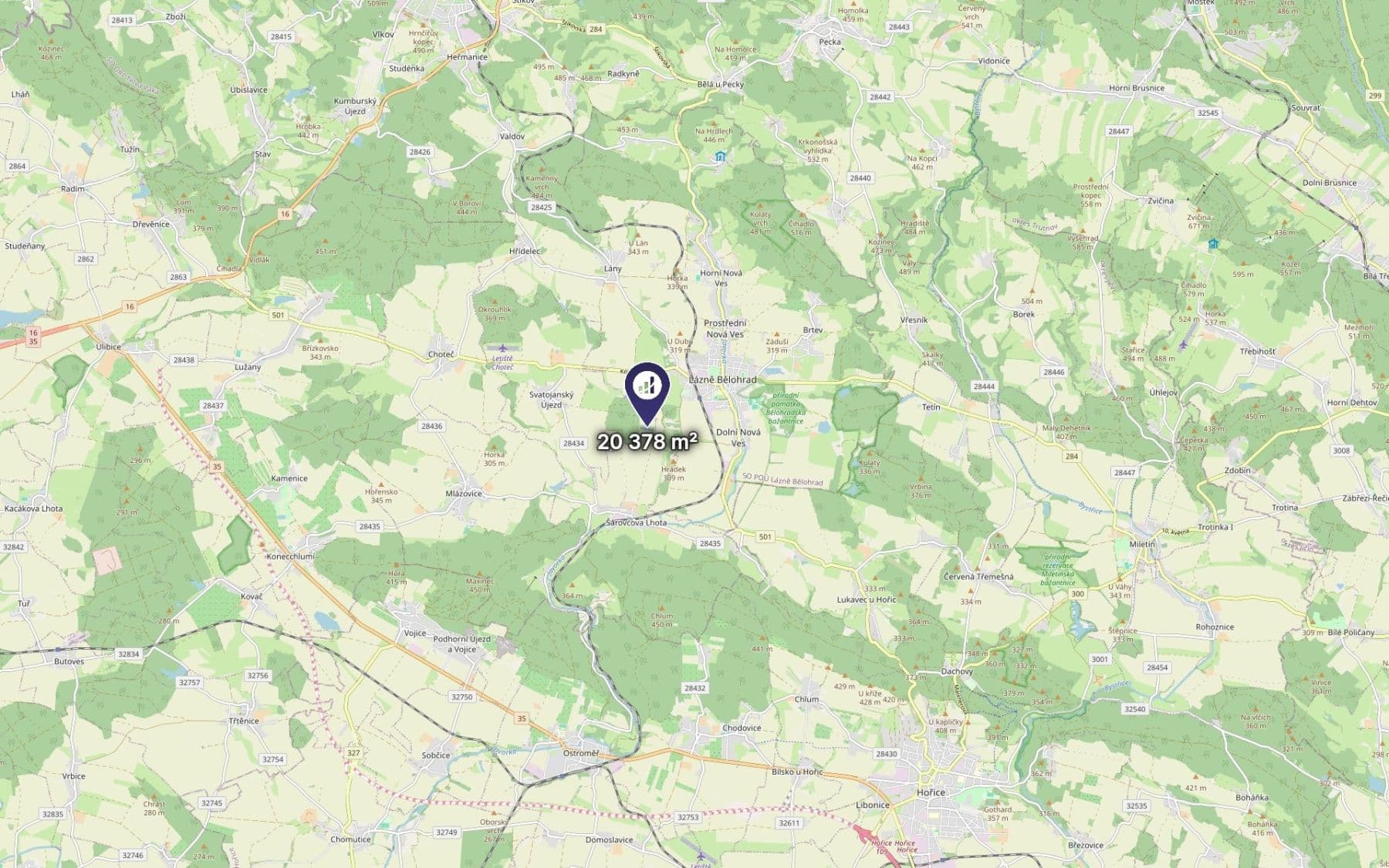 Prodej pozemku 20.378 m², Svatojanský Újezd, Královéhradecký kraj Prodej pozemku 20.378 m², Svatojanský Újezd, Královéhradecký kraj