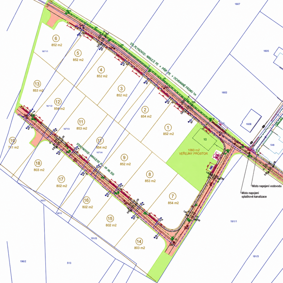 Prodej pozemku 852 m², Mšecké Žehrovice, Středočeský kraj Prodej pozemku 852 m², Mšecké Žehrovice, Středočeský kraj