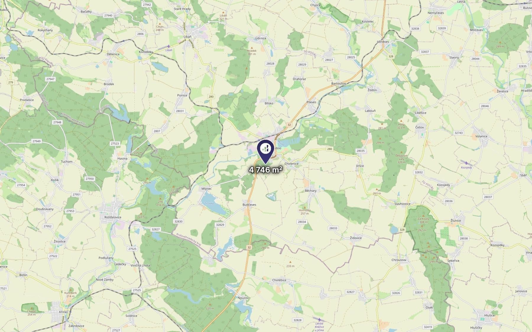 Prodej pozemku 4.746 m², Kopidlno, Královéhradecký kraj Prodej pozemku 4.746 m², Kopidlno, Královéhradecký kraj