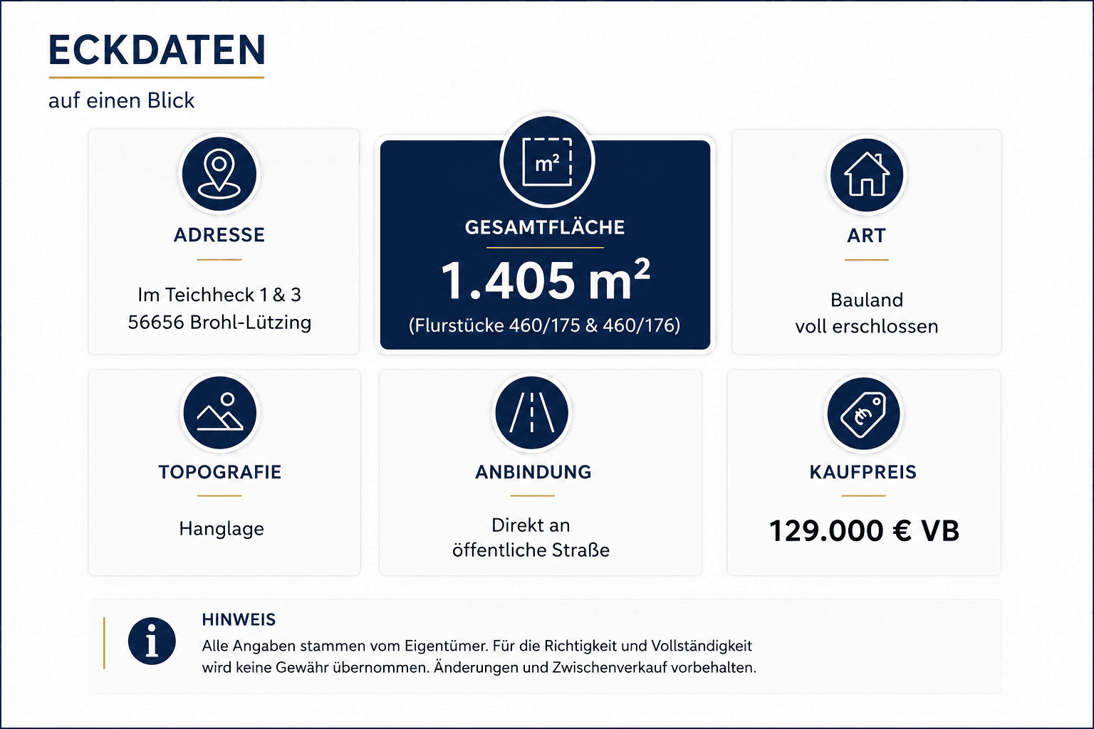 Prodej pozemku 1.405 m², Brohl-Lützing, Porýní-Falc Prodej pozemku 1.405 m², Brohl-Lützing, Porýní-Falc