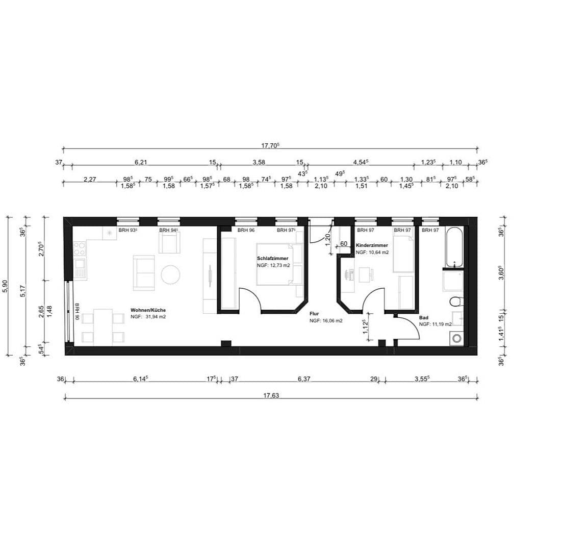 Pronájem bytu 3+1 83 m², Wilhelmstraße 3, Grimmen, Mecklenburg-Vorpommern Pronájem bytu 3+1 83 m², Wilhelmstraße 3, Grimmen, Mecklenburg-Vorpommern