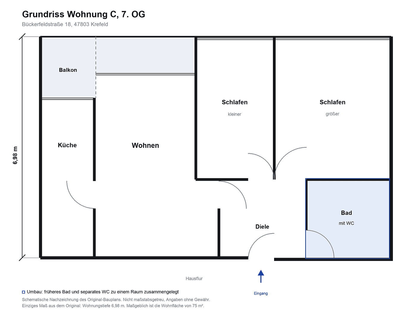 Prodej bytu 3+1 75 m², Bückerfeldstraße, 18, Krefeld, Severní Porýní-Vestfálsko Prodej bytu 3+1 75 m², Bückerfeldstraße, 18, Krefeld, Severní Porýní-Vestfálsko