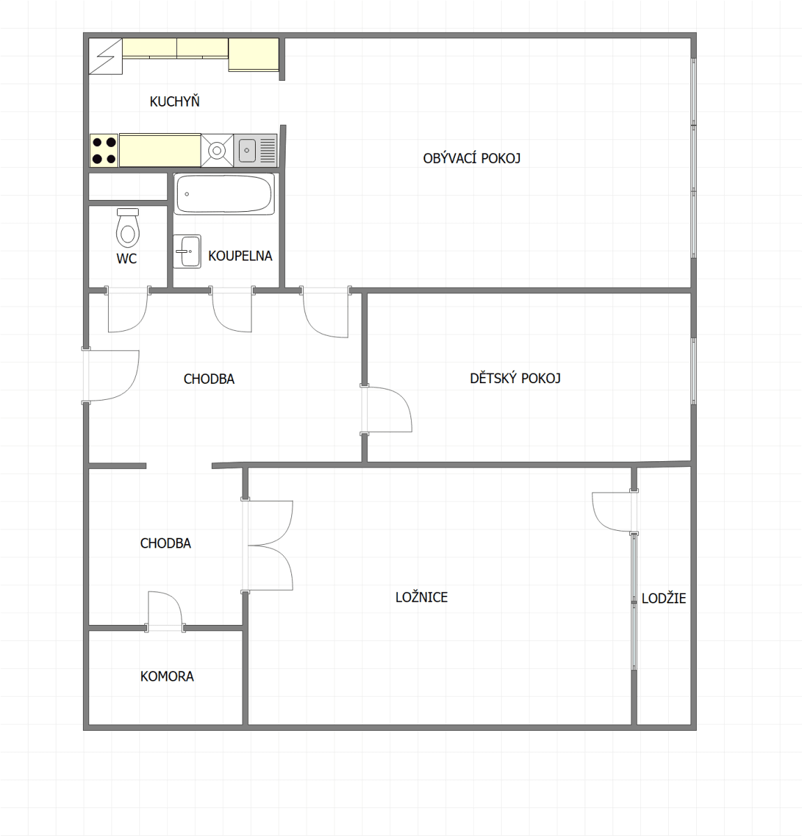 Pronájem bytu 3+kk 63 m², Hněvkovského, Praha, Praha Pronájem bytu 3+kk 63 m², Hněvkovského, Praha, Praha