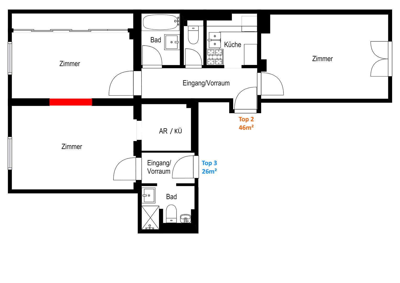 Pronájem bytu 2+1 46 m², Pötzleinsdorfer Straße 194, Wien, Wien Pronájem bytu 2+1 46 m², Pötzleinsdorfer Straße 194, Wien, Wien