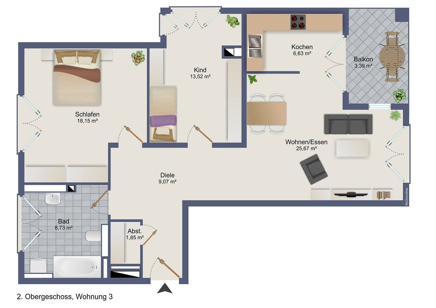 Pronájem bytu 3+1 86 m², Landau in der Pfalz, Porýní-Falc Pronájem bytu 3+1 86 m², Landau in der Pfalz, Porýní-Falc
