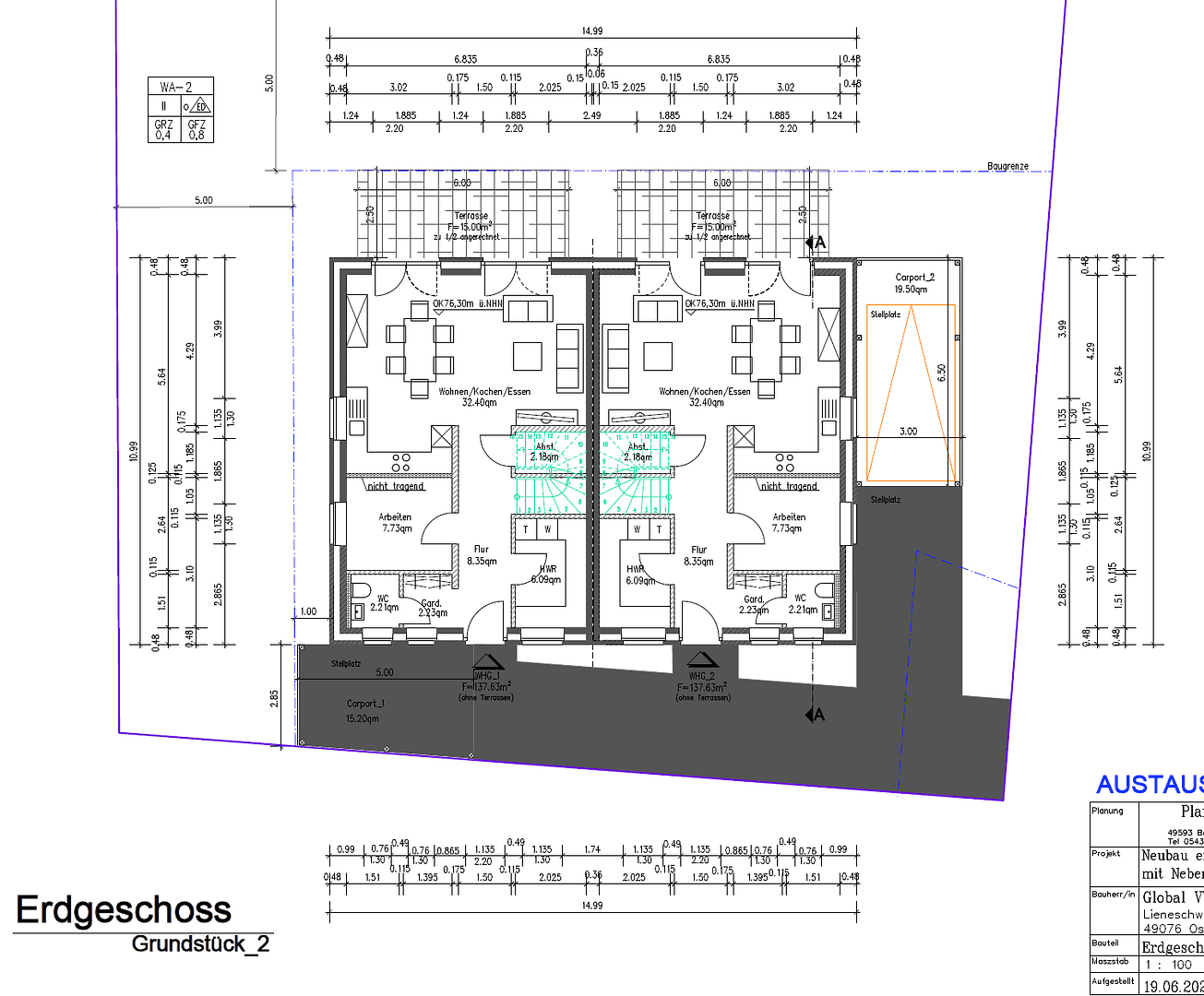 Pronájem domu 125 m², pozemek 287 m², Hasbergen, Dolní Sasko Pronájem domu 125 m², pozemek 287 m², Hasbergen, Dolní Sasko
