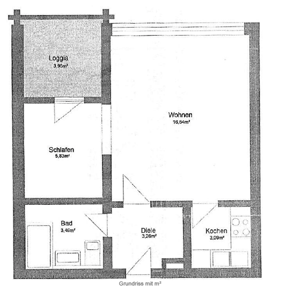 Pronájem bytu 2+1 38 m², Zeppelinstr. 36, Augsburg, Bavorsko Pronájem bytu 2+1 38 m², Zeppelinstr. 36, Augsburg, Bavorsko