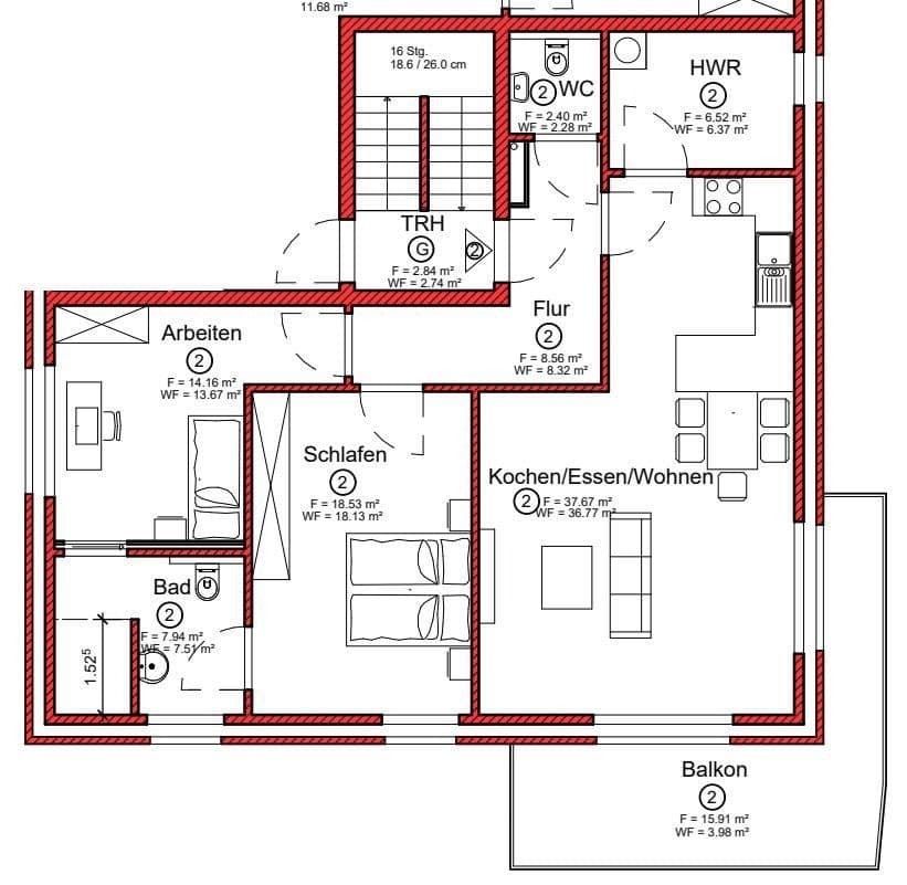 Pronájem bytu 3+1 93 m², Meppen, Dolní Sasko Pronájem bytu 3+1 93 m², Meppen, Dolní Sasko