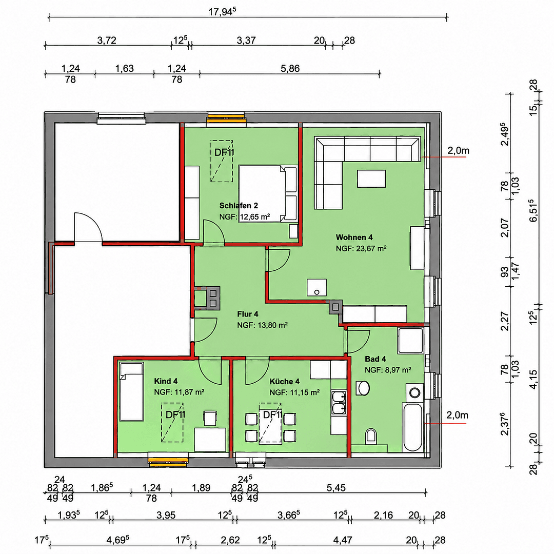 Pronájem bytu 3+1 82 m², Steinhöfeler Str. 25, Steinhöfel, Braniborsko Pronájem bytu 3+1 82 m², Steinhöfeler Str. 25, Steinhöfel, Braniborsko