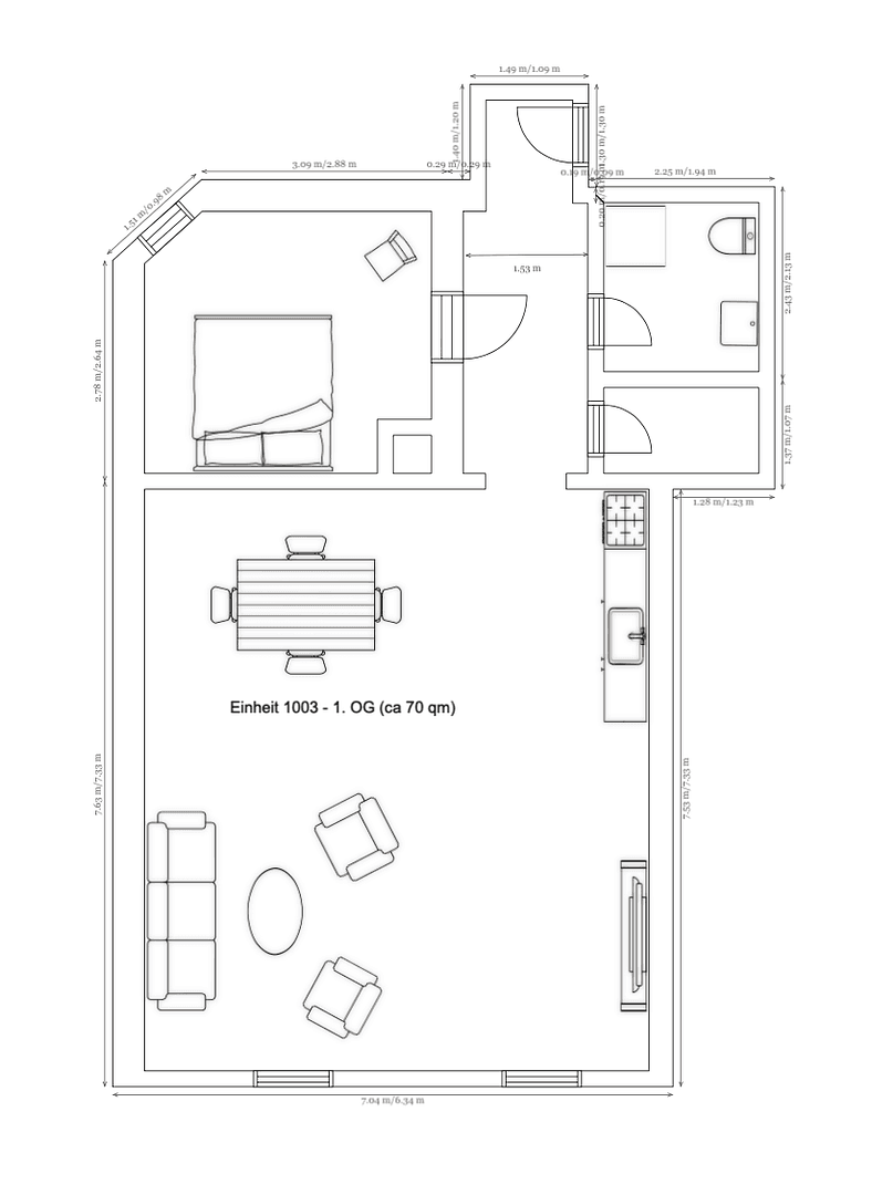 Pronájem bytu 2+1 71 m², Stadtplatz 14, Bogen, Bavorsko Pronájem bytu 2+1 71 m², Stadtplatz 14, Bogen, Bavorsko