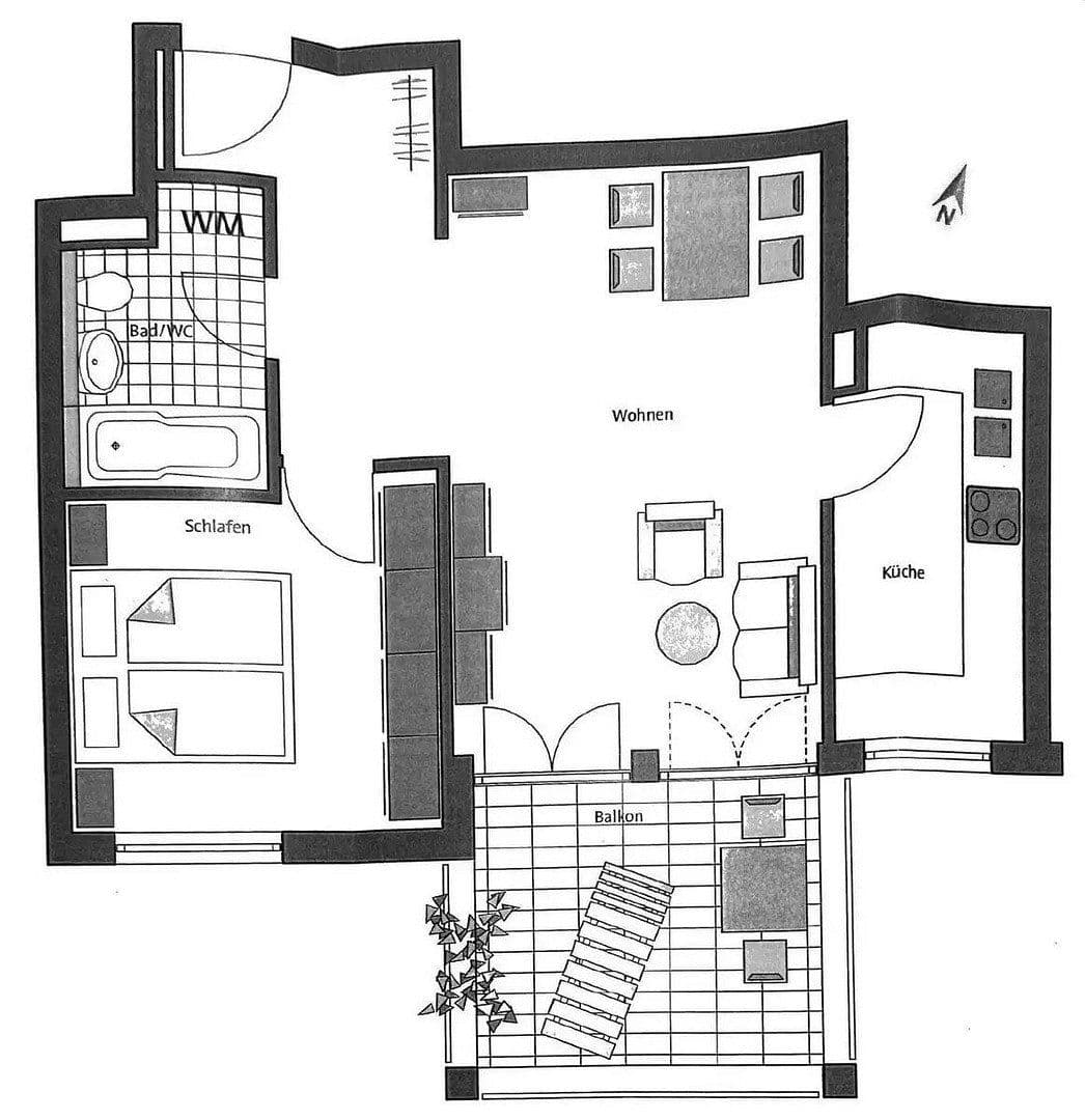 Pronájem bytu 2+1 54 m², Starnberg, Bavorsko Pronájem bytu 2+1 54 m², Starnberg, Bavorsko