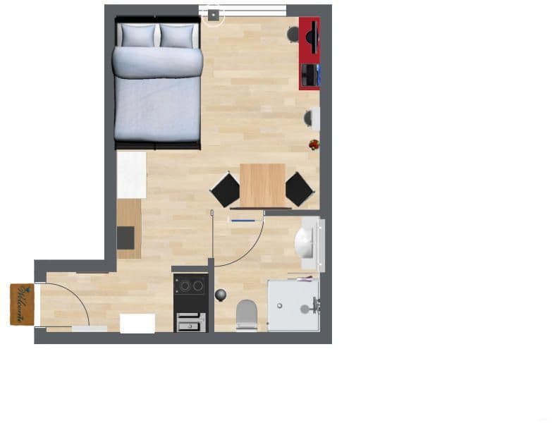 Prodej bytu 1+1 21 m², Mannheim, Bádensko-Württembersko Prodej bytu 1+1 21 m², Mannheim, Bádensko-Württembersko