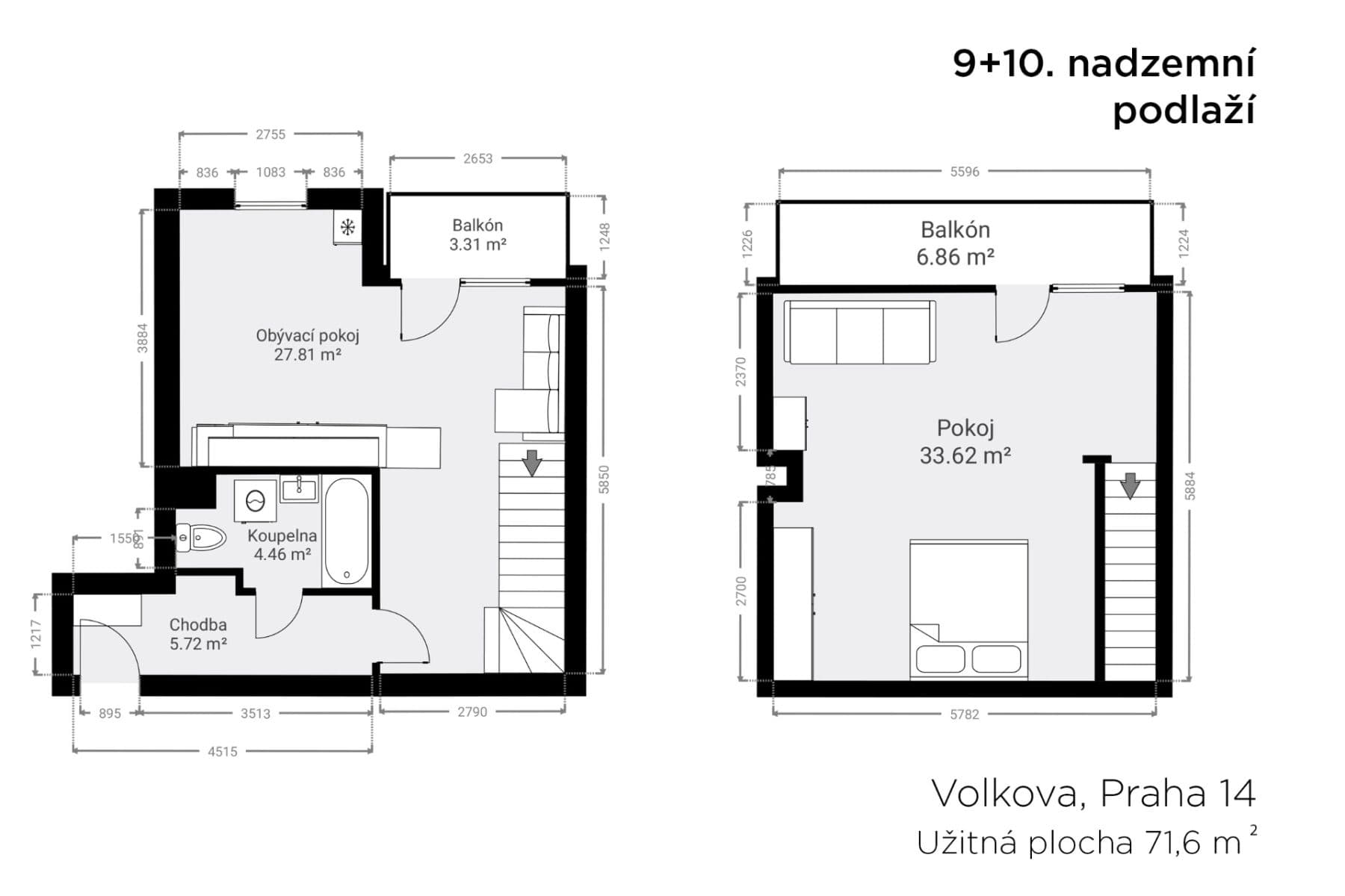 Prodej bytu 2+kk 82 m², Volkova, Praha, Praha Prodej bytu 2+kk 82 m², Volkova, Praha, Praha