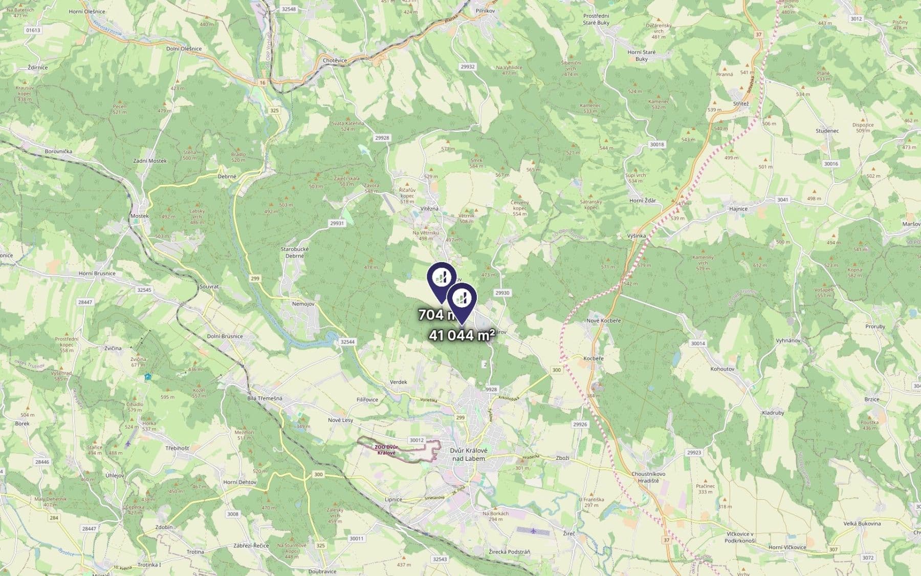 Prodej pozemku 6.958 m², Vítězná, Královéhradecký kraj Prodej pozemku 6.958 m², Vítězná, Královéhradecký kraj