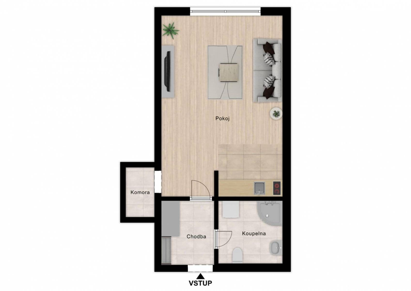 Prodej bytu 1+kk 30 m², Bukolská, Praha, Praha Prodej bytu 1+kk 30 m², Bukolská, Praha, Praha