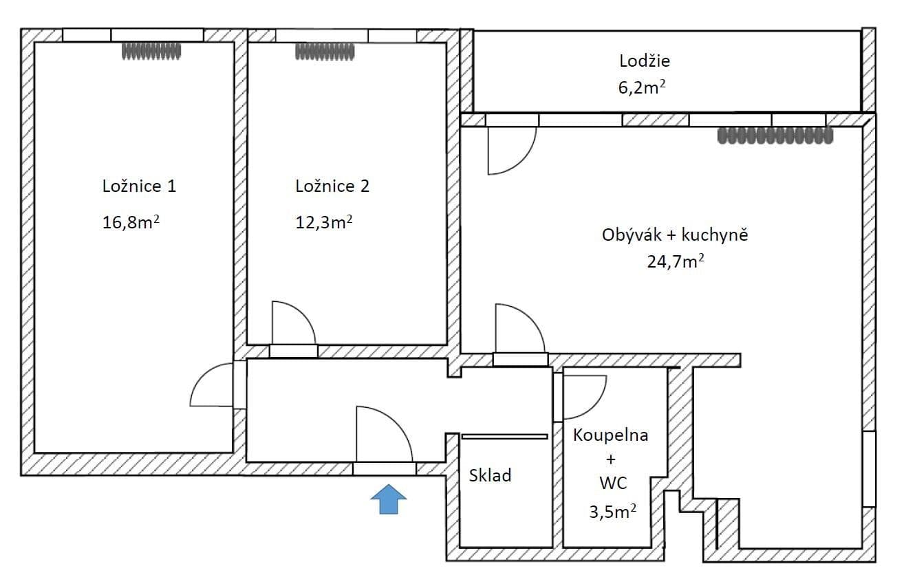 Pronájem bytu 3+kk 66 m², Habrová, Praha, Praha Pronájem bytu 3+kk 66 m², Habrová, Praha, Praha