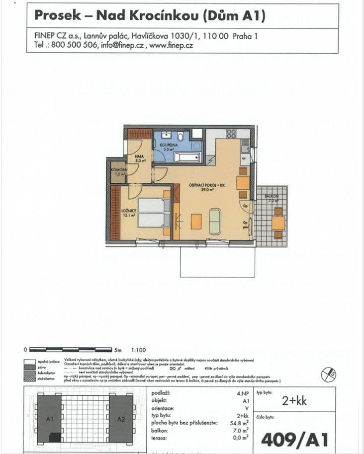 Prodej bytu 2+kk 55 m², Prosecká, Praha, Praha Prodej bytu 2+kk 55 m², Prosecká, Praha, Praha