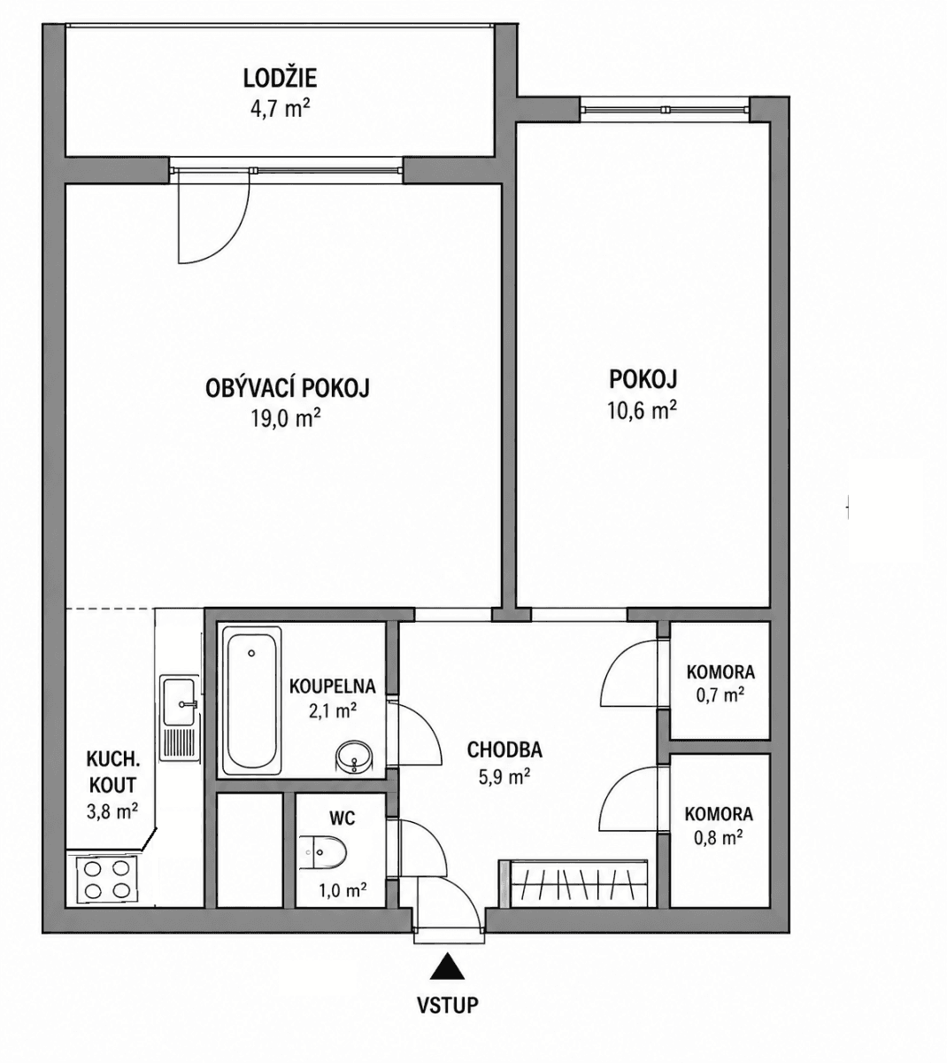 Pronájem bytu 2+kk 48 m², Gruzínská, Brno, Jihomoravský kraj Pronájem bytu 2+kk 48 m², Gruzínská, Brno, Jihomoravský kraj