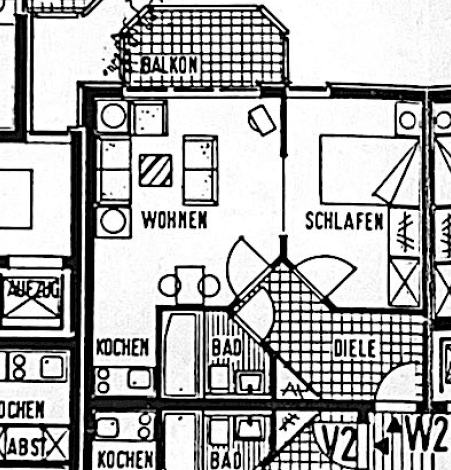Pronájem bytu 2+1 40 m², Am Schloß Broich 15, Mülheim an der Ruhr, Severní Porýní-Vestfálsko Pronájem bytu 2+1 40 m², Am Schloß Broich 15, Mülheim an der Ruhr, Severní Porýní-Vestfálsko