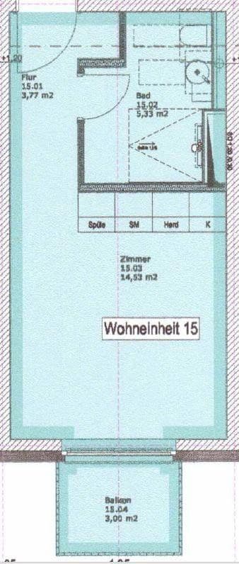 Pronájem bytu 1+1 26 m², Habichtstraße 37, Hamburg, Hamburg Pronájem bytu 1+1 26 m², Habichtstraße 37, Hamburg, Hamburg