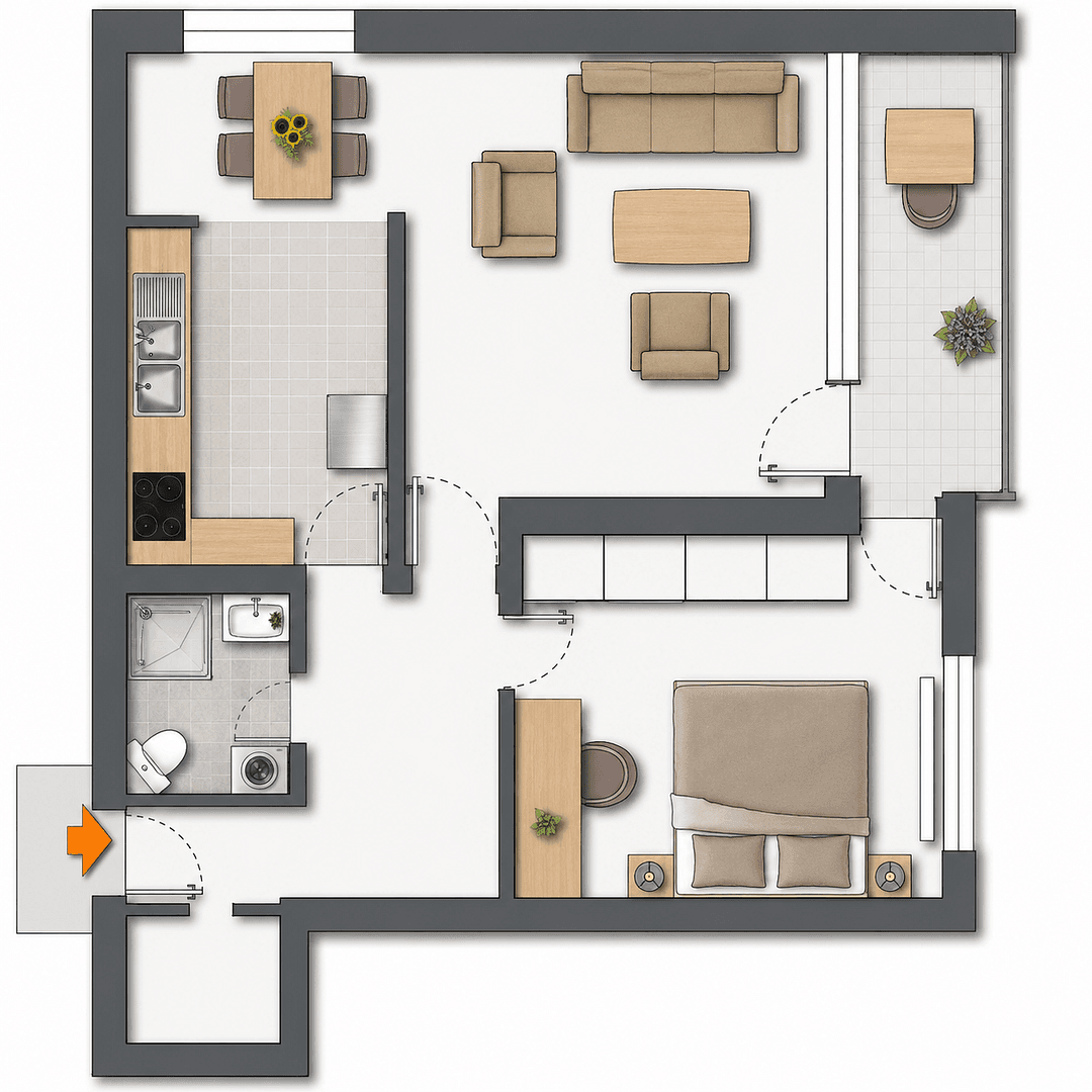 Prodej bytu 2+1 60 m², Traunreut, Bavorsko Prodej bytu 2+1 60 m², Traunreut, Bavorsko