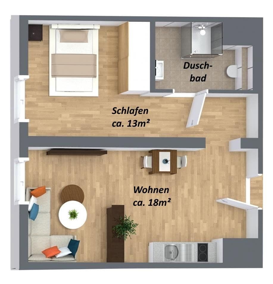 Pronájem bytu 2+1 37 m², Merseburger Straße 16, Lützen, Sasko-Anhaltsko Pronájem bytu 2+1 37 m², Merseburger Straße 16, Lützen, Sasko-Anhaltsko