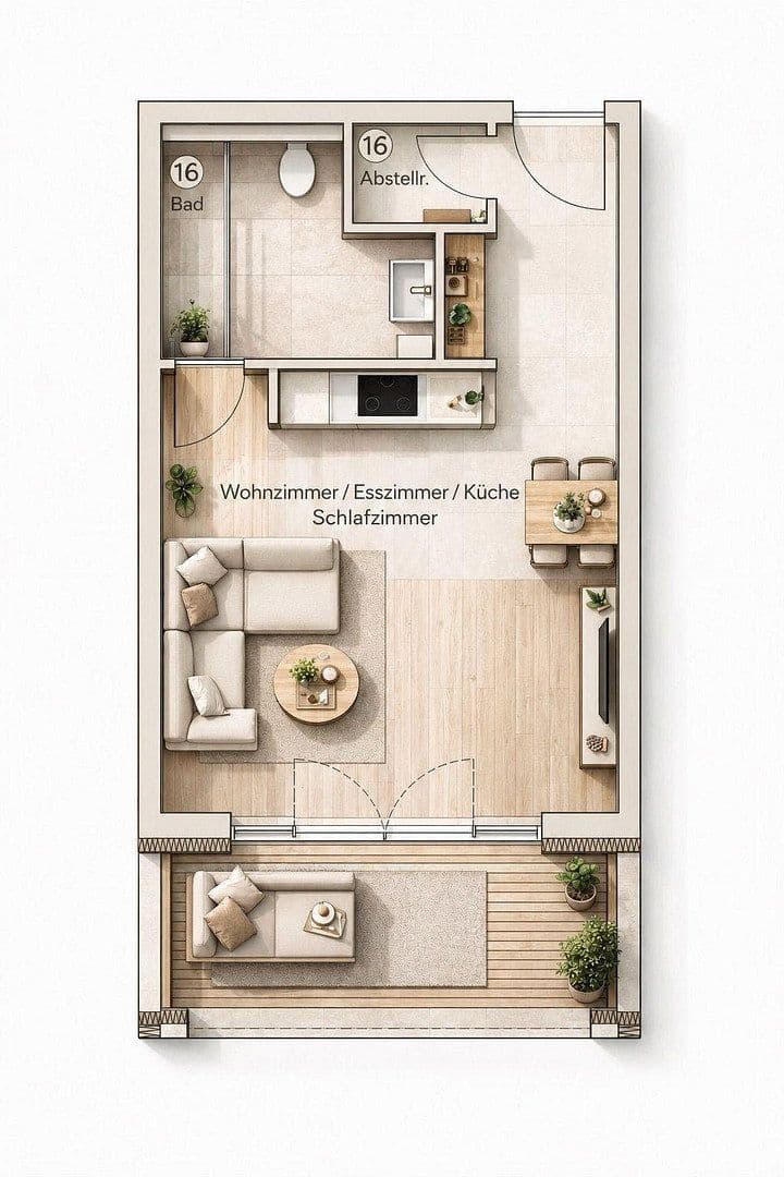 Pronájem bytu 1+1 44 m², Heilbronner Str. 6, Frankfurt, Hessen Pronájem bytu 1+1 44 m², Heilbronner Str. 6, Frankfurt, Hessen