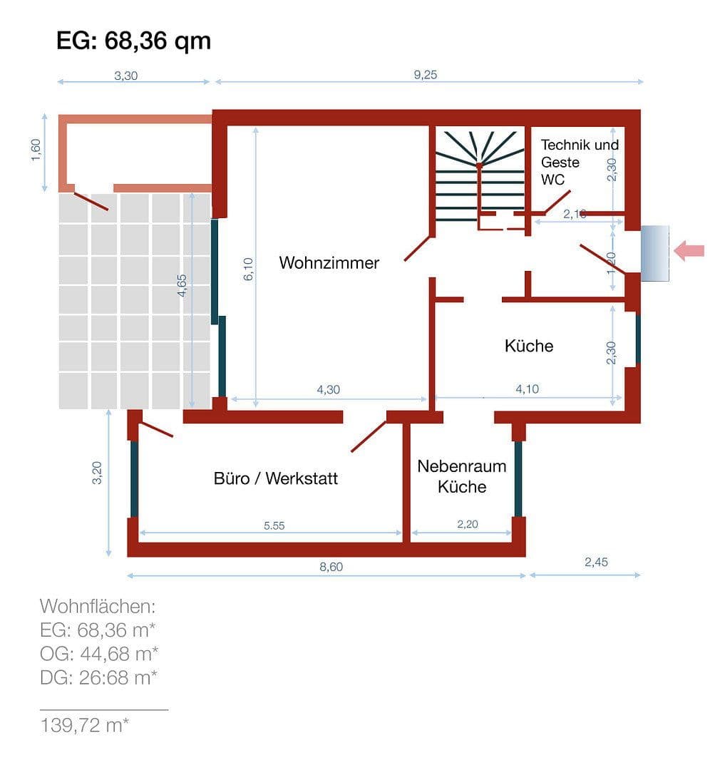 Prodej domu 135 m², pozemek 490 m², Bremen, Bremen Prodej domu 135 m², pozemek 490 m², Bremen, Bremen