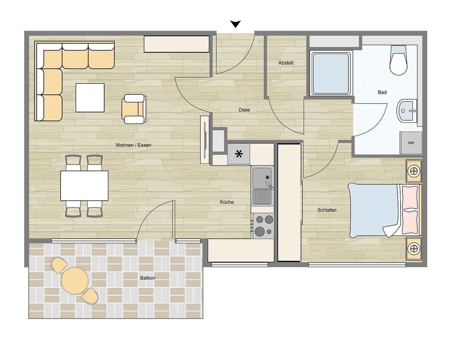 Pronájem bytu 2+1 57 m², Mering, Bavorsko Pronájem bytu 2+1 57 m², Mering, Bavorsko