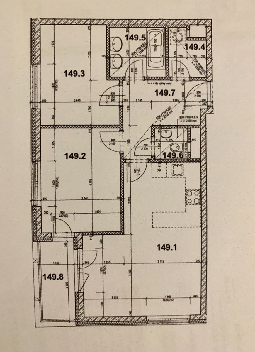 Pronájem bytu 3+kk 71 m², K Metru, Praha, Praha Pronájem bytu 3+kk 71 m², K Metru, Praha, Praha