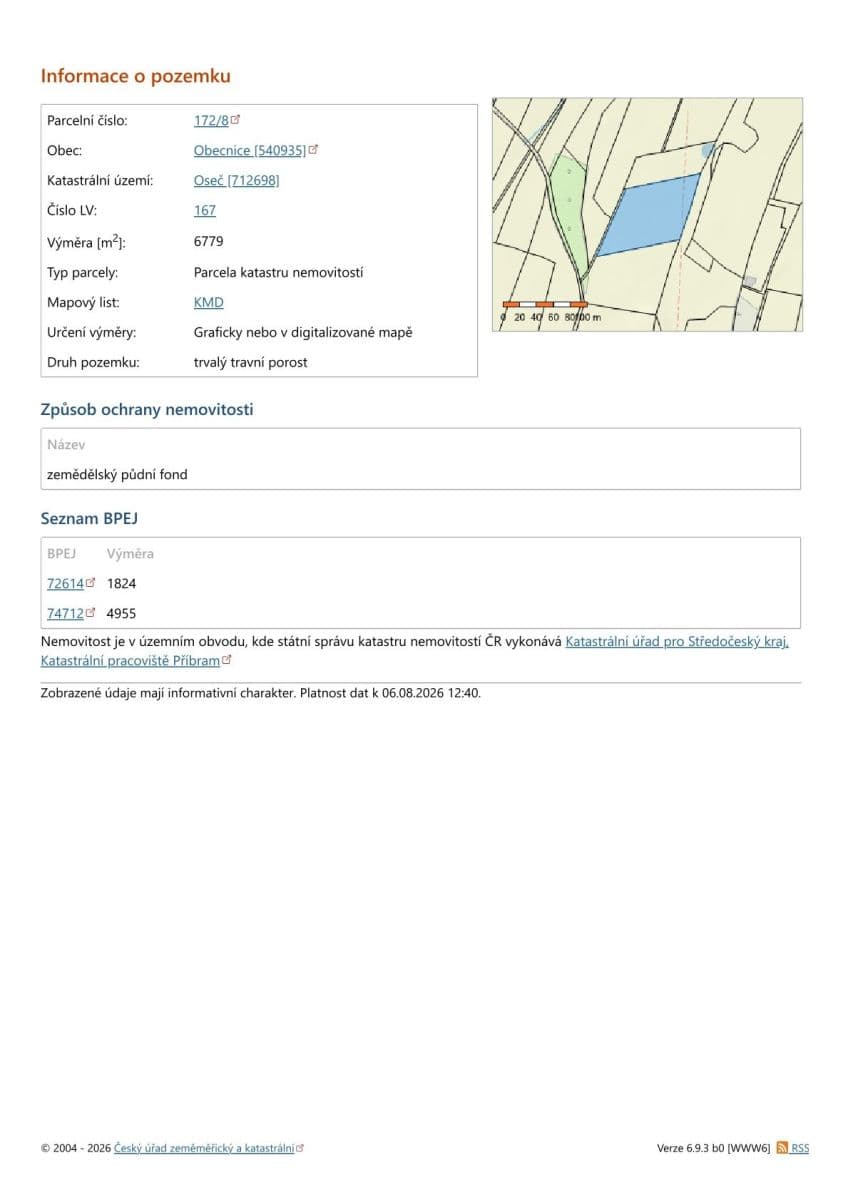 Prodej pozemku 28.997 m², Obecnice, Středočeský kraj Prodej pozemku 28.997 m², Obecnice, Středočeský kraj