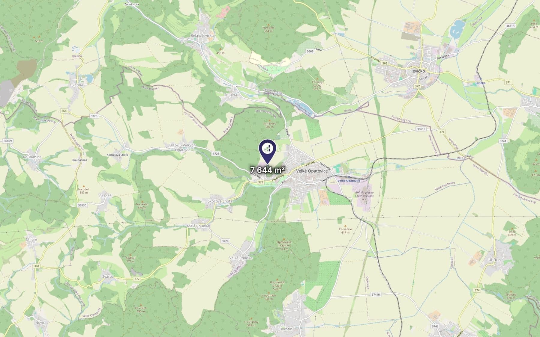 Prodej pozemku 1.433 m², Velké Opatovice, Jihomoravský kraj Prodej pozemku 1.433 m², Velké Opatovice, Jihomoravský kraj