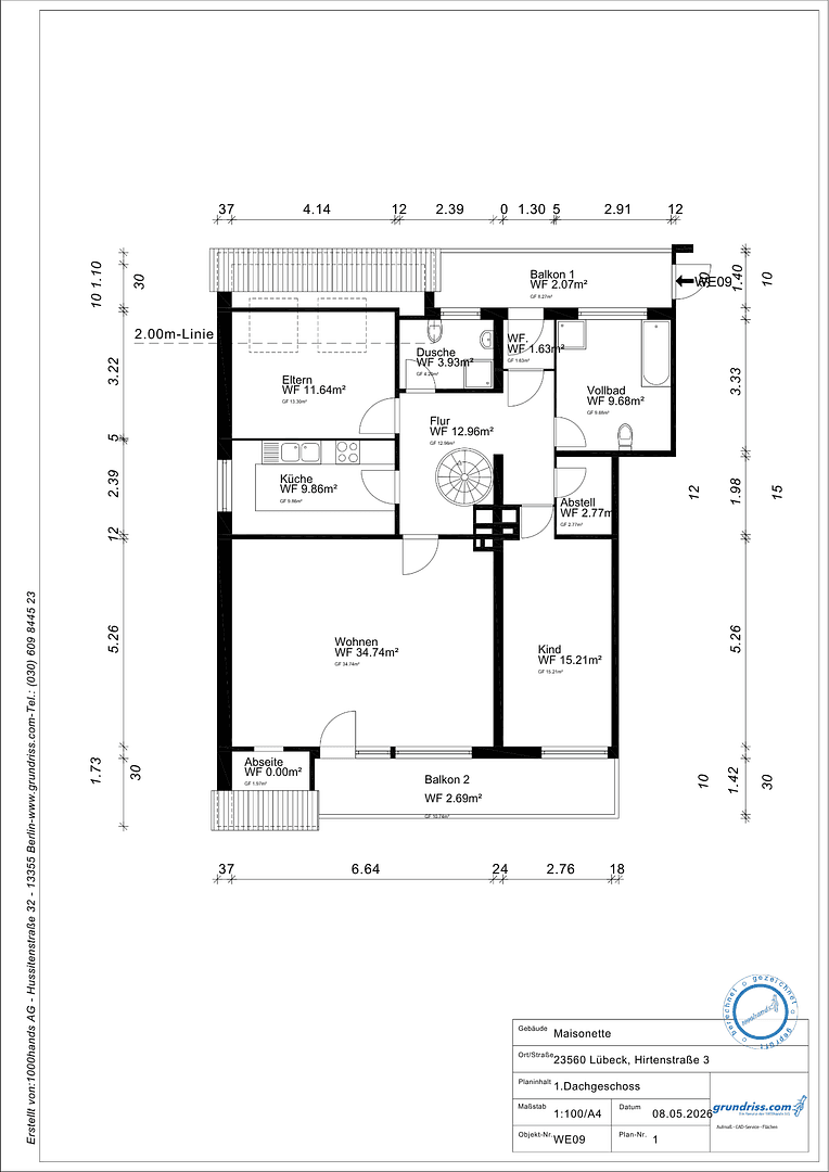 Prodej bytu 4+1 132 m², Lübeck, Šlesvicko-Holštýnsko Prodej bytu 4+1 132 m², Lübeck, Šlesvicko-Holštýnsko