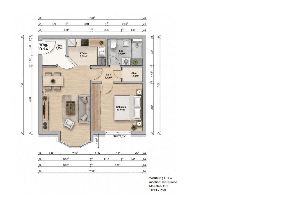 Pronájem bytu 2+1 50 m², Stralsund, Mecklenburg-Vorpommern Pronájem bytu 2+1 50 m², Stralsund, Mecklenburg-Vorpommern