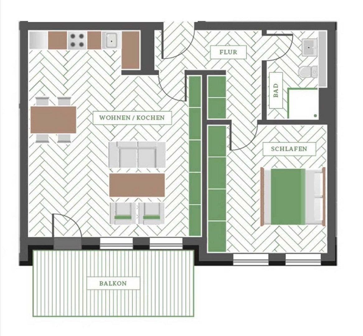 Pronájem bytu 2+1 63 m², Zehistaer Straße 9f, Pirna, Sasko Pronájem bytu 2+1 63 m², Zehistaer Straße 9f, Pirna, Sasko