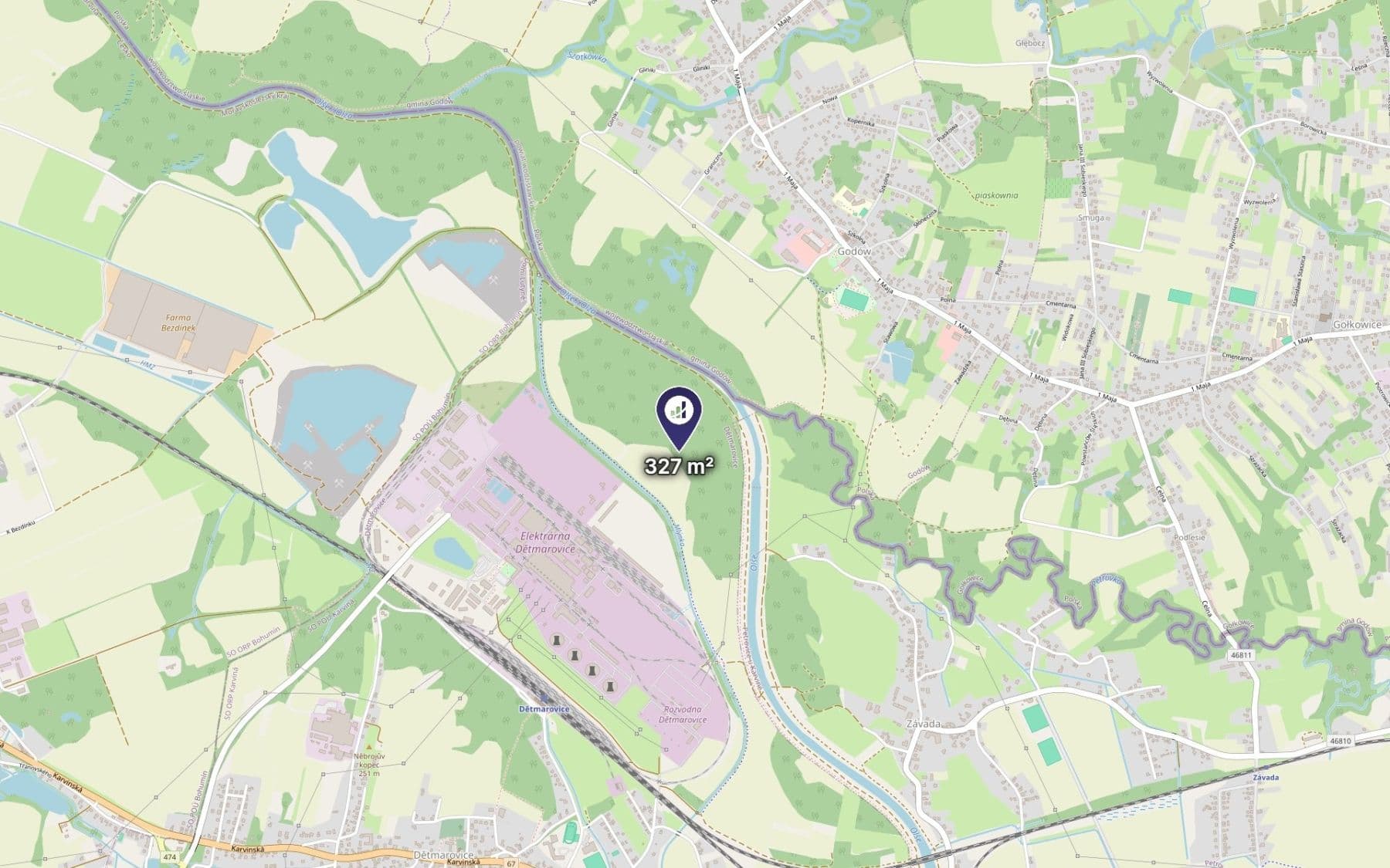 Prodej pozemku 327 m², Dětmarovice, Moravskoslezský kraj Prodej pozemku 327 m², Dětmarovice, Moravskoslezský kraj